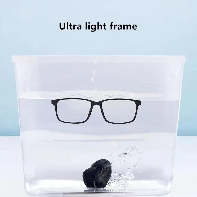 New Retro Business Anti Blue Light Men'S Reading Glasses Ultralight Square Titanium Alloy Glasses  Diopter +100 +200 +300 +400