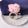Plastic Simulation Rose Napkin Rings Romance Napkin Buckles  For Wedding Mother's Day Party