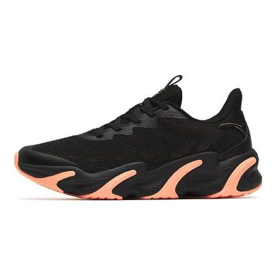 Nicht Stoppen Mesh Abriebfest Atmungsaktiv Low-Top Laufschuhe Damen Sneaker Schwarz Orange 122245523-1