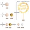 Kuchenaufsätze Kugeln Einfachheit Blau Gold Kugelkuchenaufsätze Dekoration für Hochzeit Jubiläum Geburtstag Babyparty Partyzubehör