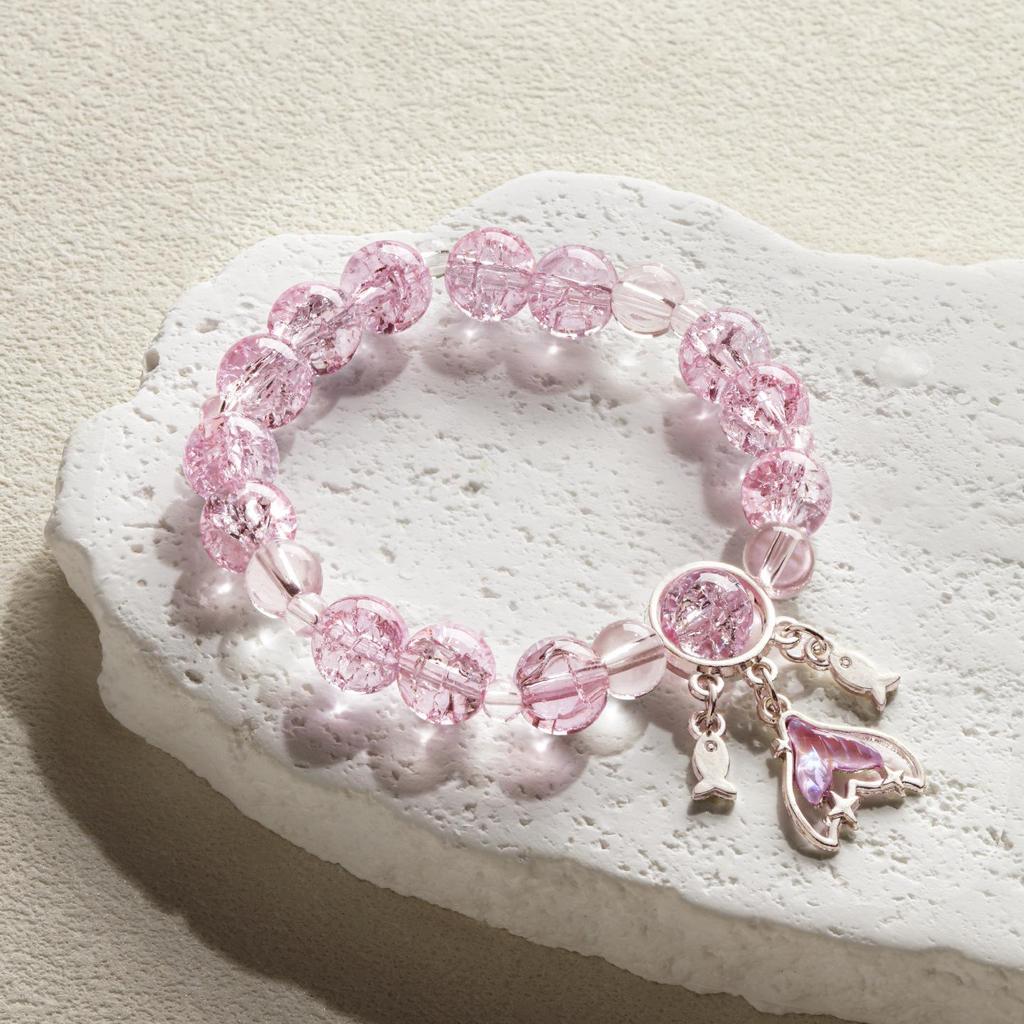 Mori Style Mermaid Crystal Bracelet - Sweet, Versatile Design for Women, Students, and Best Friends.