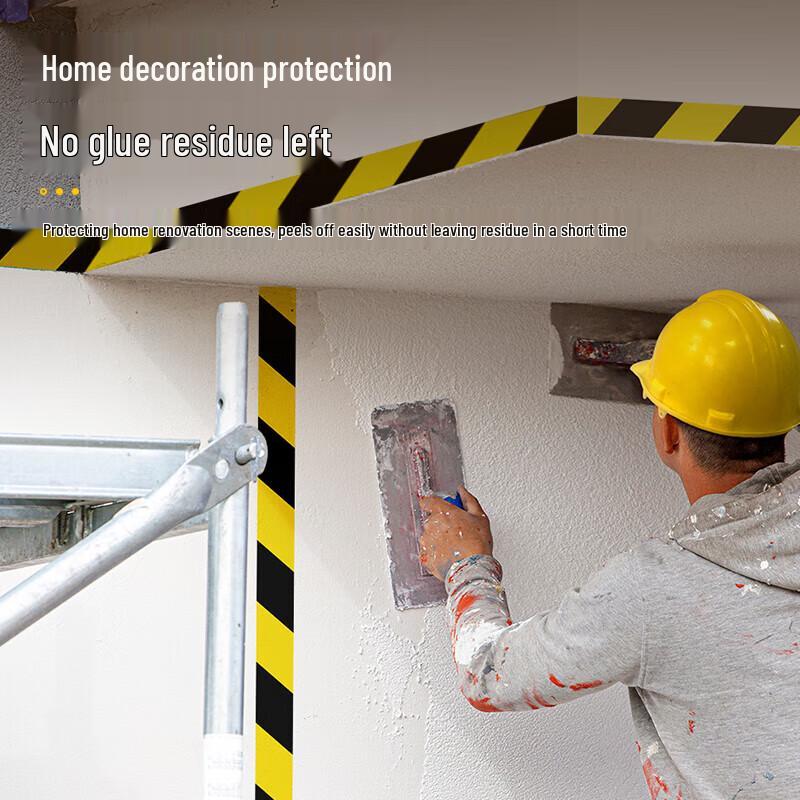 JINGRUIXIANG Yellow & Black PVC Safety Warning Tape