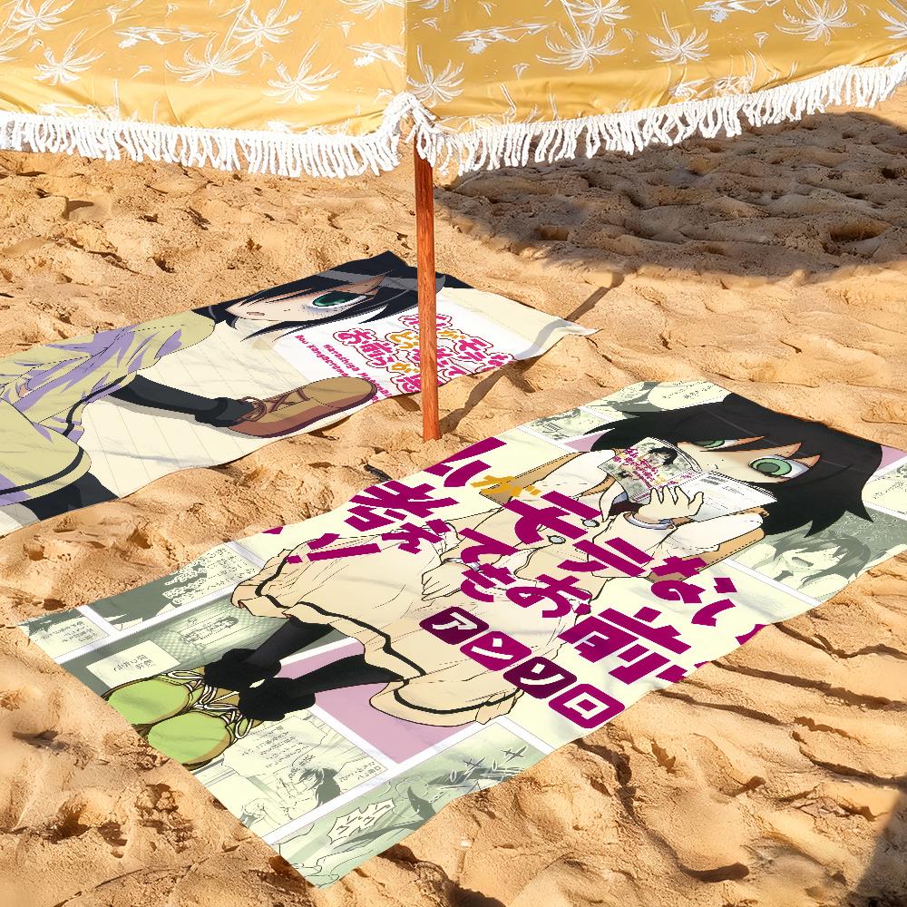 Watamote Tomoko Kuroki Towel Soft Pool Gift For Travel Gym Shower Camping Quick Dry Sports Large Beach Towels