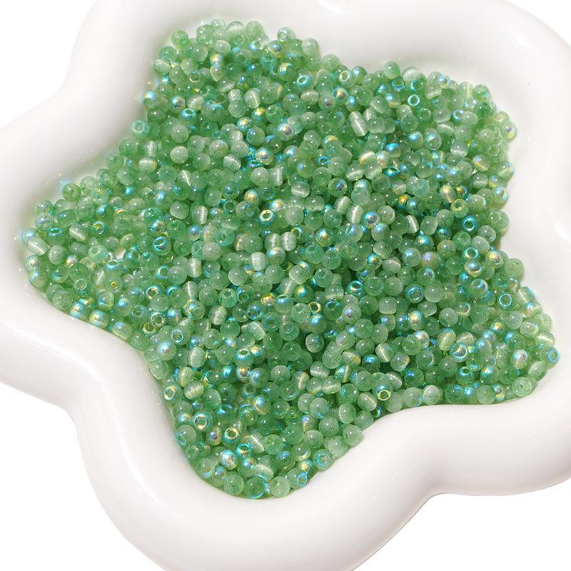 10g Aurora Cat Eye Glass Seed Beads: High-Quality DIY Beading Accessories for Handmade Bracelets