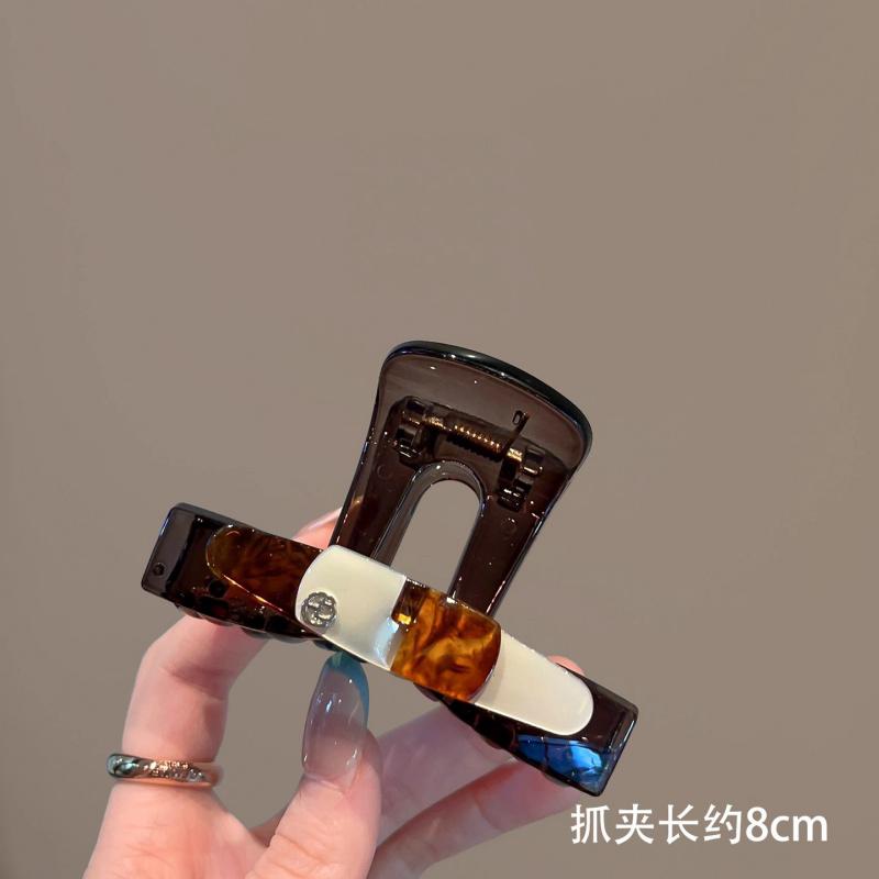 Vintage Tortoiseshell Medium Shark Hair Claw Elegant Women Half Updo Back Head Hair Clip Daily Fashion Hair Accessories