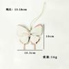 Creative Butterfly Shape Leather Bag Charm Solid Color Bow Key Charm DIY Couple Key Accessories