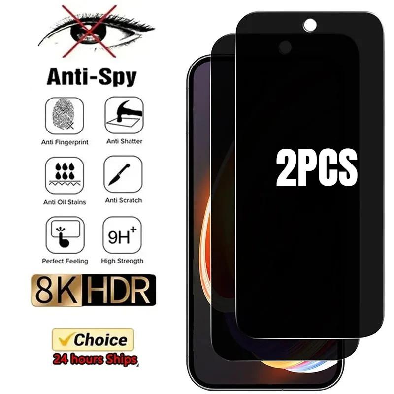 Full Tempered Glass Black Edge Film For Google Pixel 7a 7 6a 6 HD Clear Phone Screen Protector For Google Pixel 10 Anti Spy Privacy Glass Film