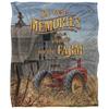JQ Licensing Memories On The Farm Silky Tractor Supersoft Blanket