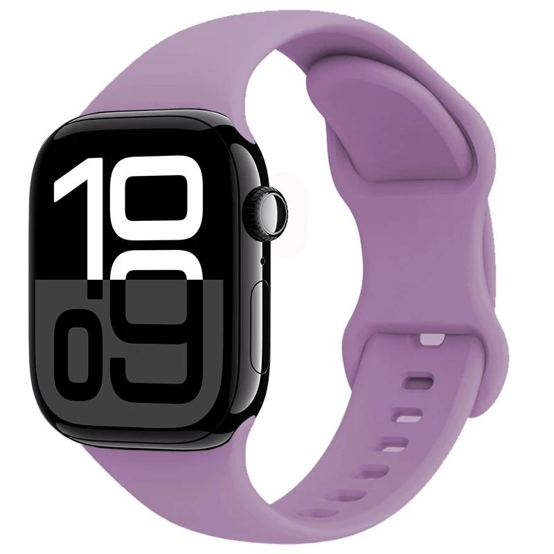 Silicone Strap for Apple Watch Band 45mm 41mm 44mm 40mm 49mm Series 10 46mm 42mm Bracelet for iWatch Ultra 9 8 7 6 5 4 SE2 Strap