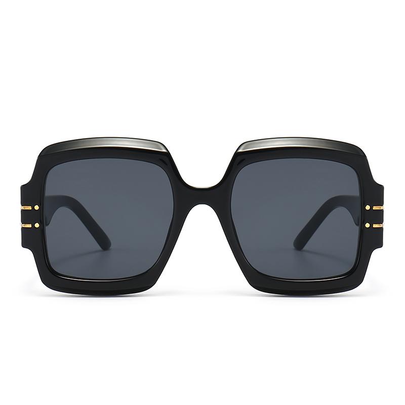 Cross-Mirror Export Latest Modern Retro Square Frame Sunglasses Ins Style Stt Photography Big-Name Sunglasses Lh004