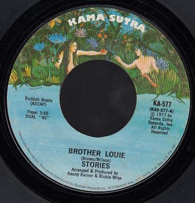 7-Zoll Schallplatte STORIES - Brother Louie / What Comes After  KA577 Kama Sutra 1973 US Rock Gebraucht