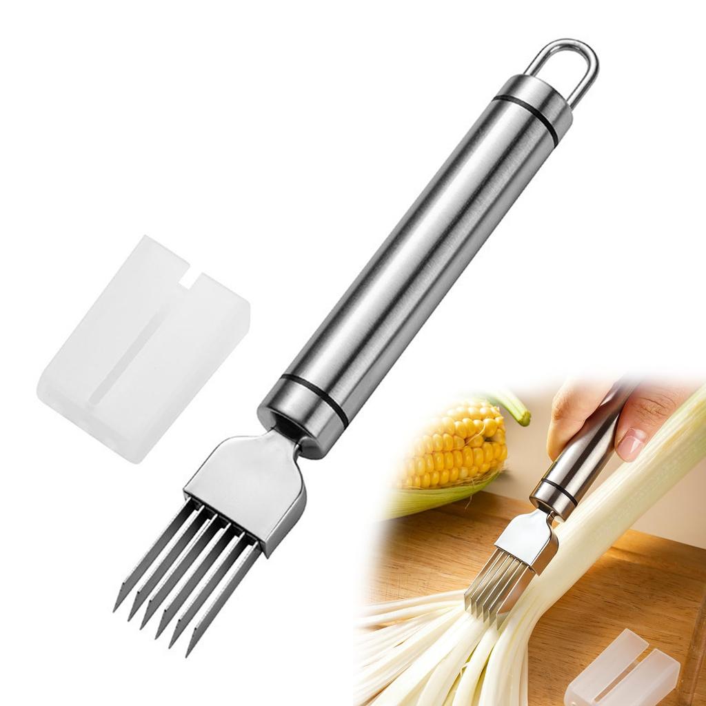 SZBRSKJ White Onion for Mincing Green Julienne with Stainless Silk for Shredding White and Chili Convenient Accessory for and Kitchen Use Cutter,