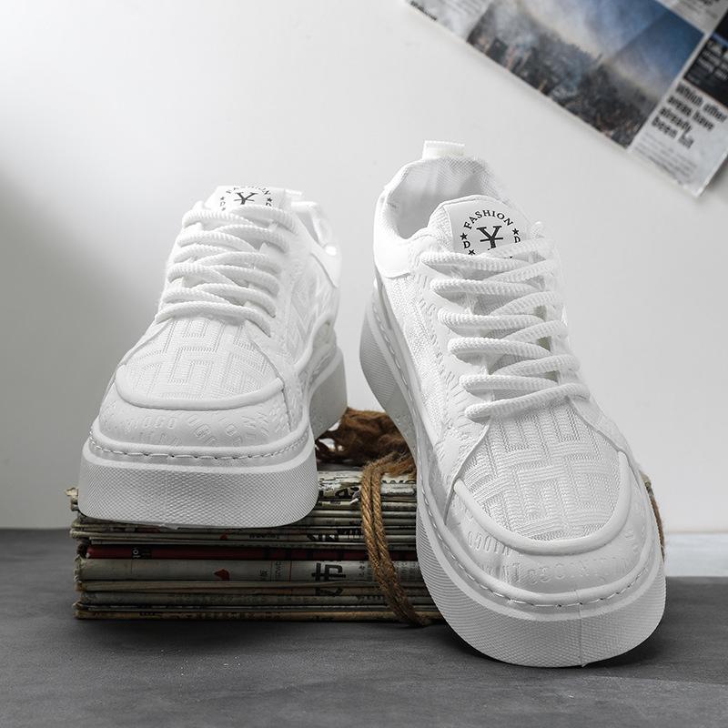 

Men s shoes summer new mesh breathable versatile men s sports small white tide shoes heightening platform casual board shoes 44