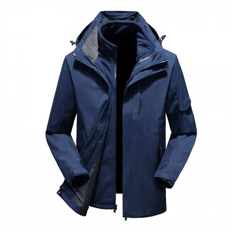 Men Women 3-in-1 Waterproof Windproof Winter Hiking Jacket With Removable Fleece Liner Outdoor Sport Coat