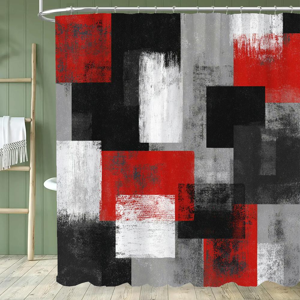 Fashion Simple Art Line Shower Curtains , Waterproof Bathtub Curtain, Home Decoration Creative Personality Bathroom Curtain