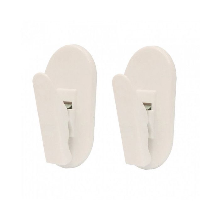 Crochets adhésifs - ovale - pince - blanc (x2) 3M