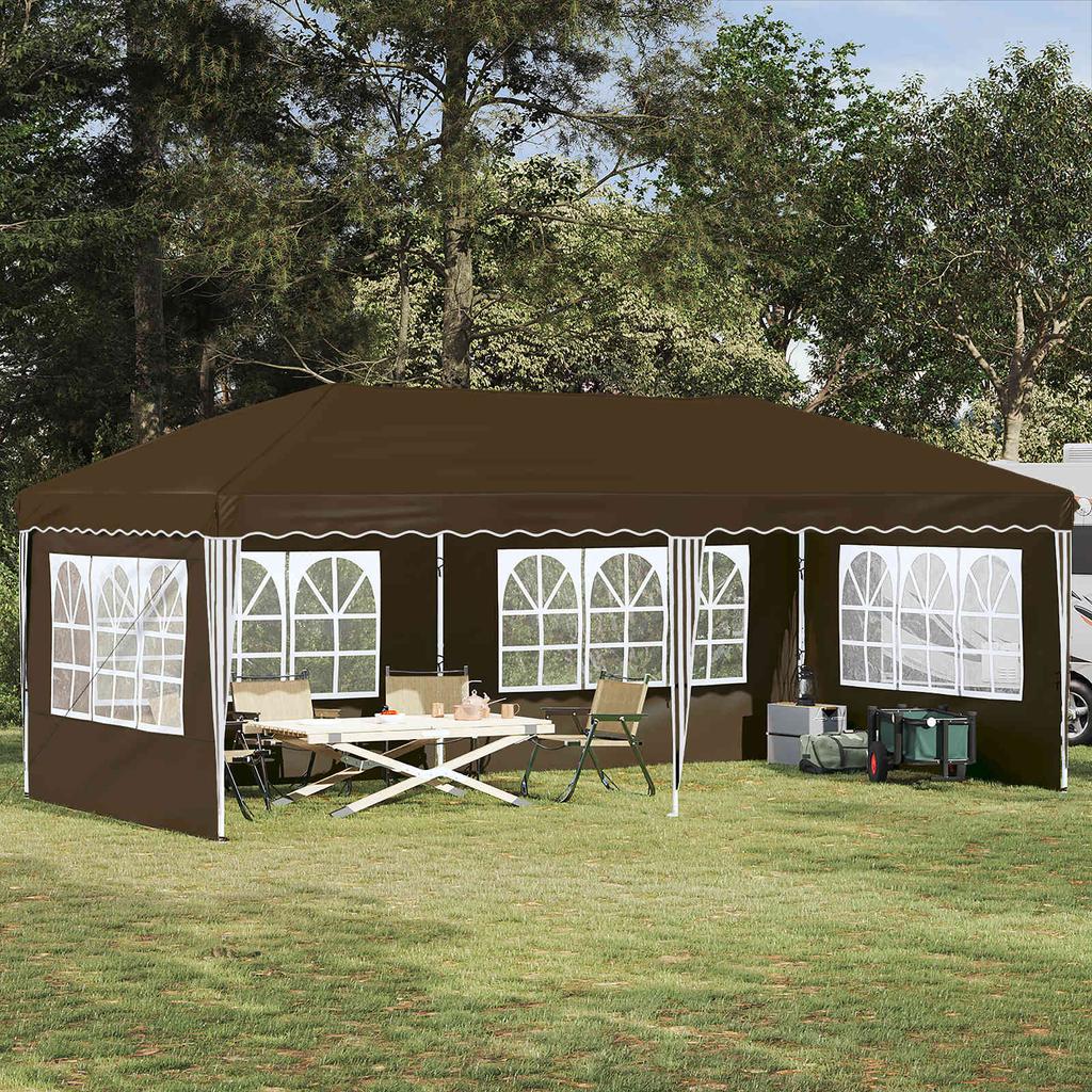 Pop Up Party Tent 575 X 289 X 245 Cm Taupe
