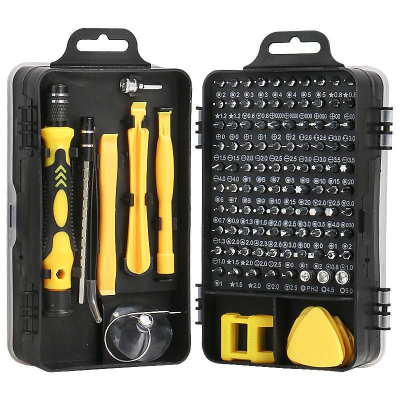 Multi-purpose clock mobile phone disassembly and maintenance screwdriver batch screwdriver 115-in-1 tool screwdriver set