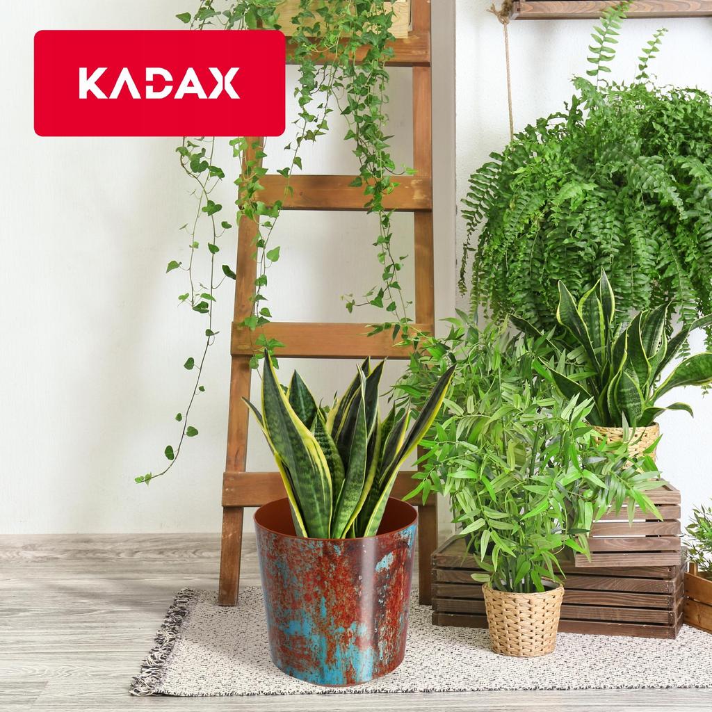 KADAX Flowerpot Cover for Flowerpot Rusty Flowers 19x20cm