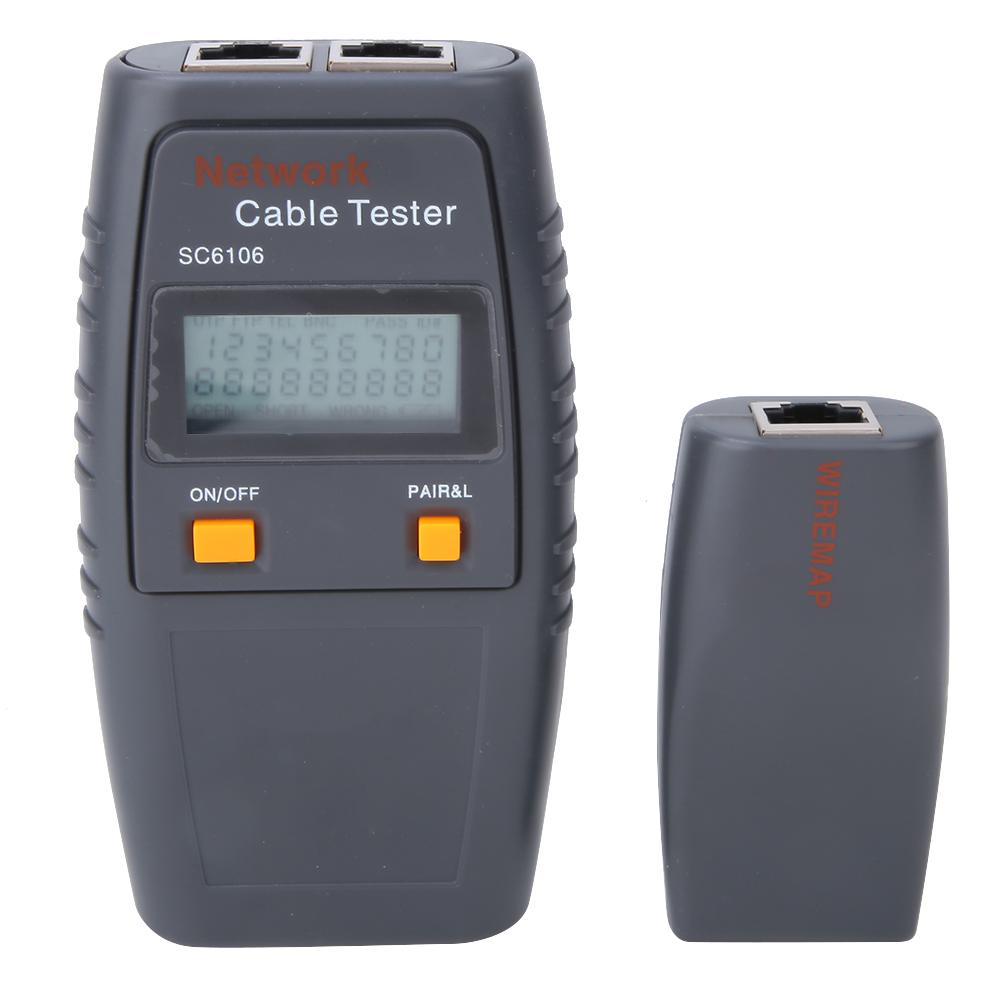 SC6106 LAN Network Wire Cable Tester Electrical Line Finder Testing with LCD Display