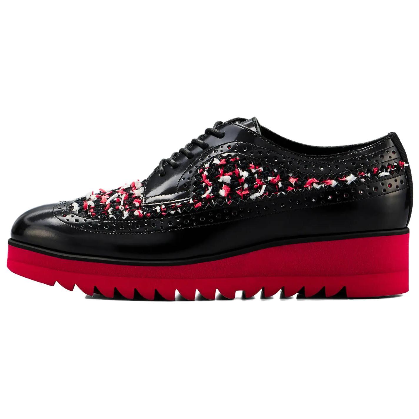 

Onitsuka Tiger BROGUE Casual Leather Shoes Women s Black Red 1182A679-002 37.5