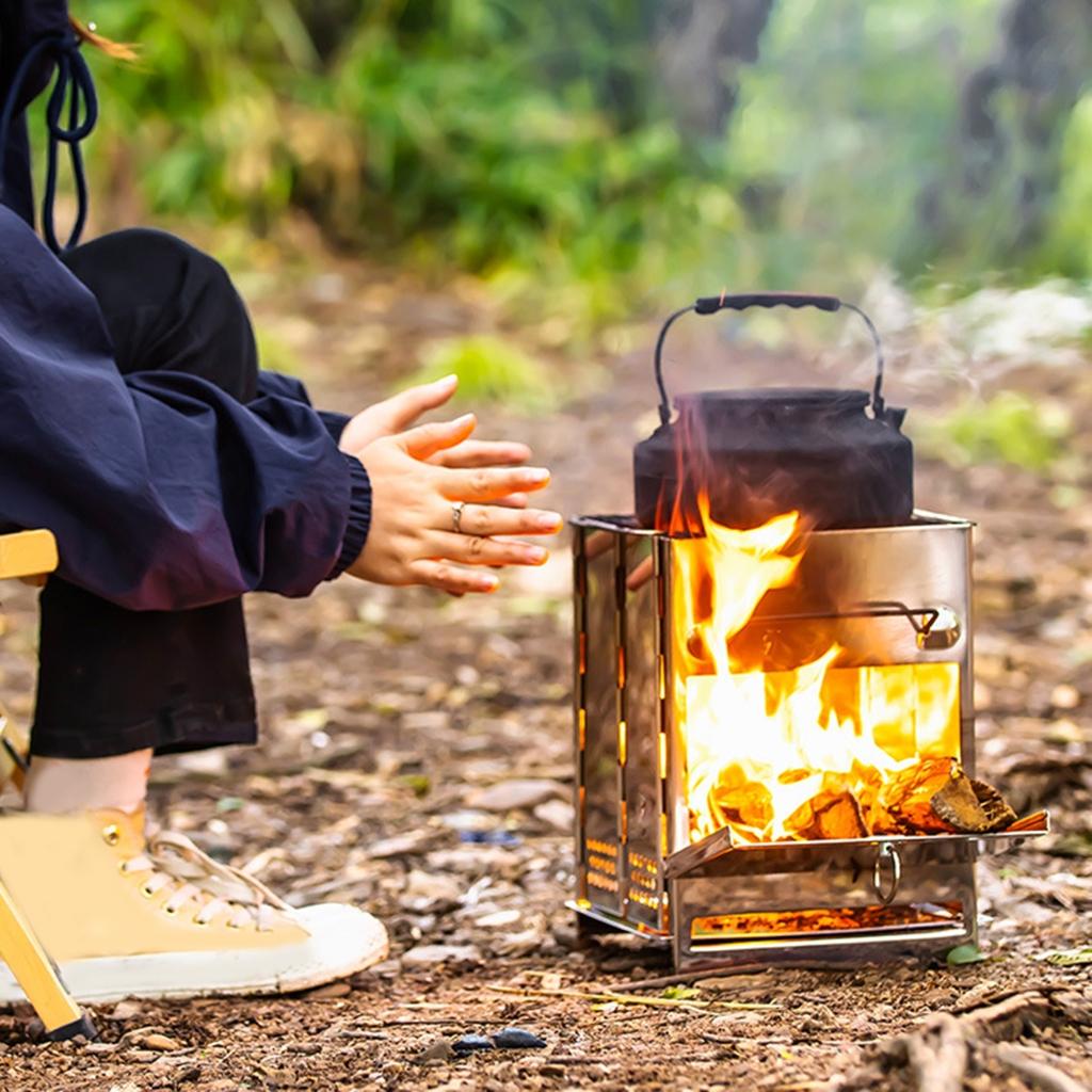 Camping Equipment Wind-proof Wood Burnings Stove Furnaces Portable Picnics Stove Camp Border Cooking Gas Burners Outdoor