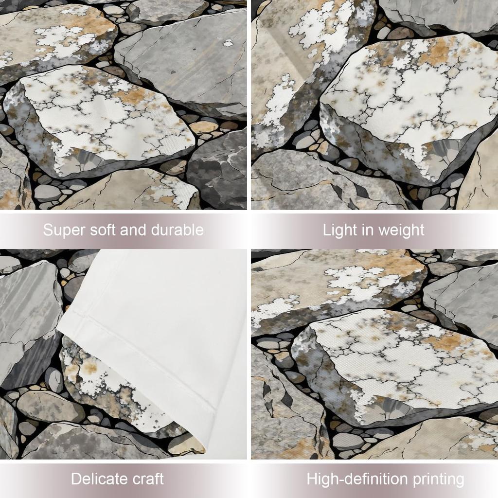 Naturstein Fels Wandteppich Wanddekoration Boho Flusssteine Hängend Geologische Kunst Druck Rustikal Zimmer Wandbehang Akzent Dekoration