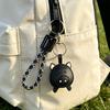Keychain Pendant Imitation Leather 3D Pendant with Metal Piggy Shape Key Ring Anti-Slip Lanyard Bag Charm