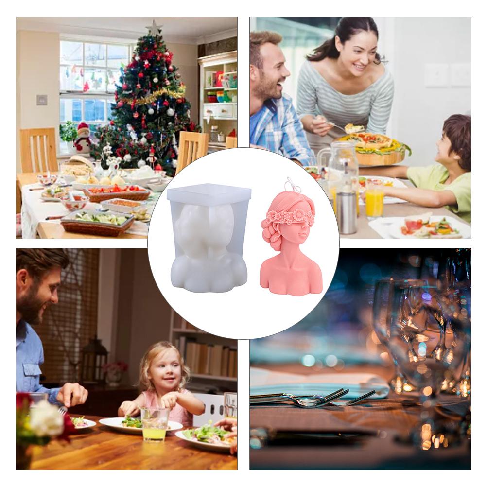 DIY Silicone Candle Mold 3D Silicone Casting Candle Mould Candle Making Mould Lady Body Shape