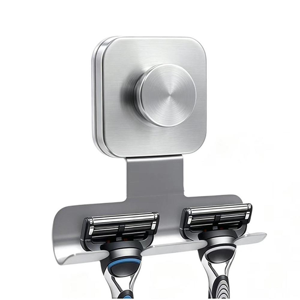 Square Suction Cup Razor Holder Removable Bathroom Shaver Hanger  Bathroom Wall Mount