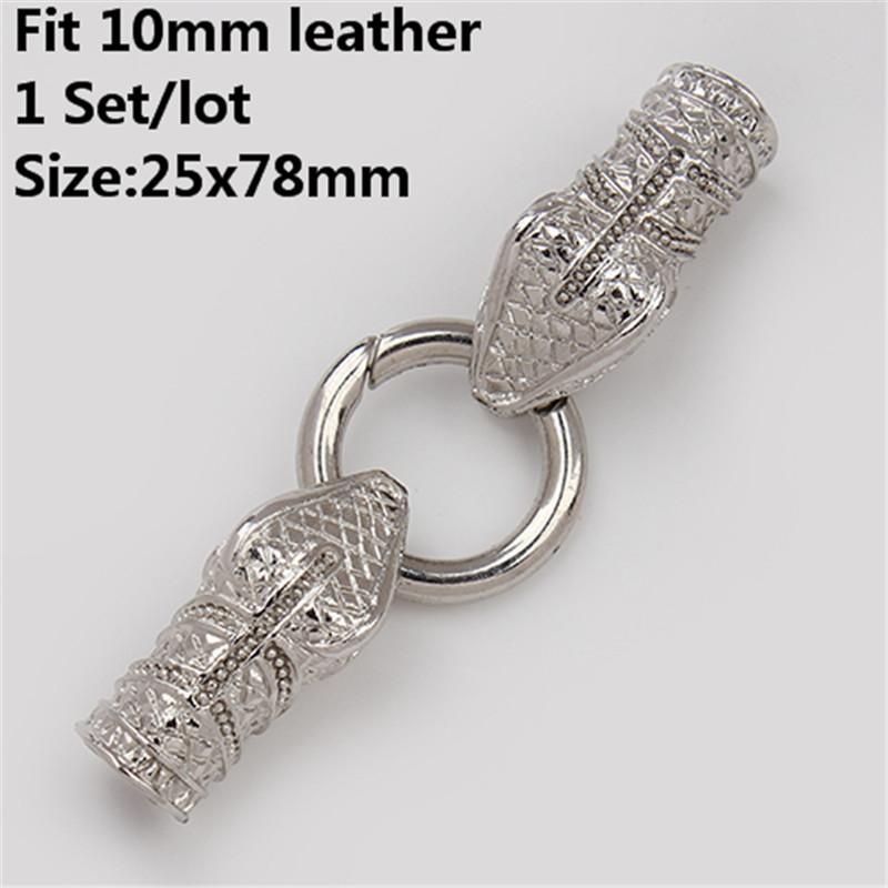 

High Quality Antique Gold Color Snake Head Clasps End Caps Connector For Leather Bracelet DIY Jewelry Making Findings Wholesale