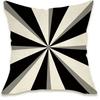 Black & White Geometric Pattern Pillow Covers Set of 4 ,,sofa and Chair Cushion Covers, Home Bedroom Room Decoration