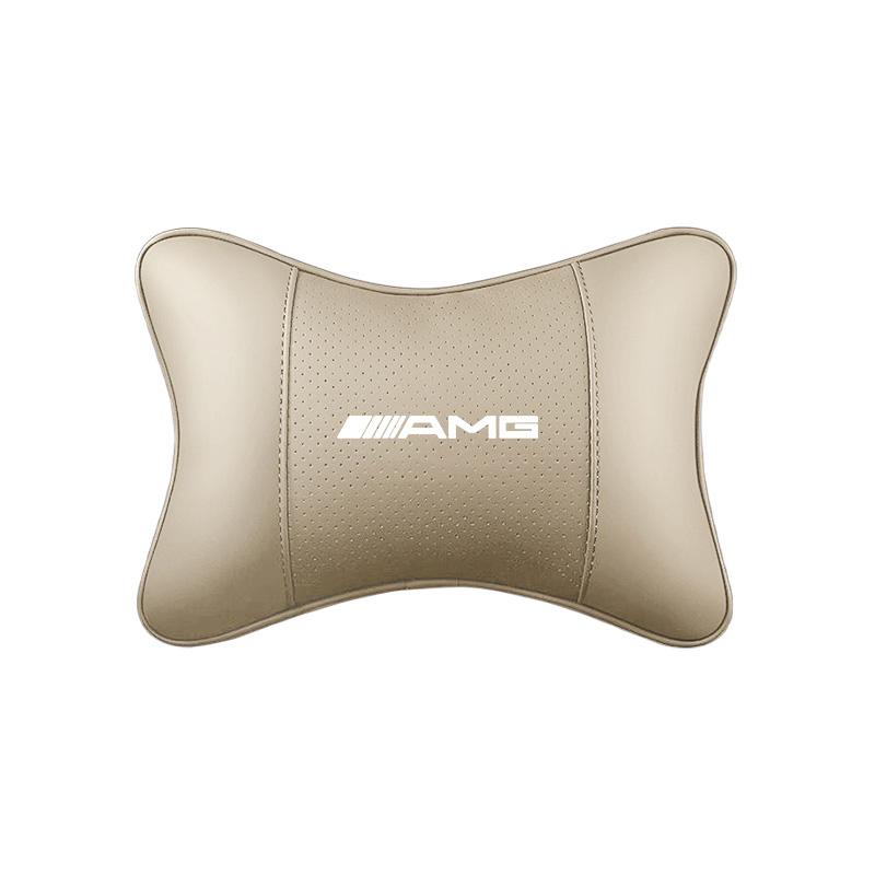 Car Leather Seat Headrest Neck Pillow Head Cushioning Tire Valve Cap For Mercedes Benz AMG GLE GLS CLA CLE GLC CLS GLA W223 W213 AIJ5