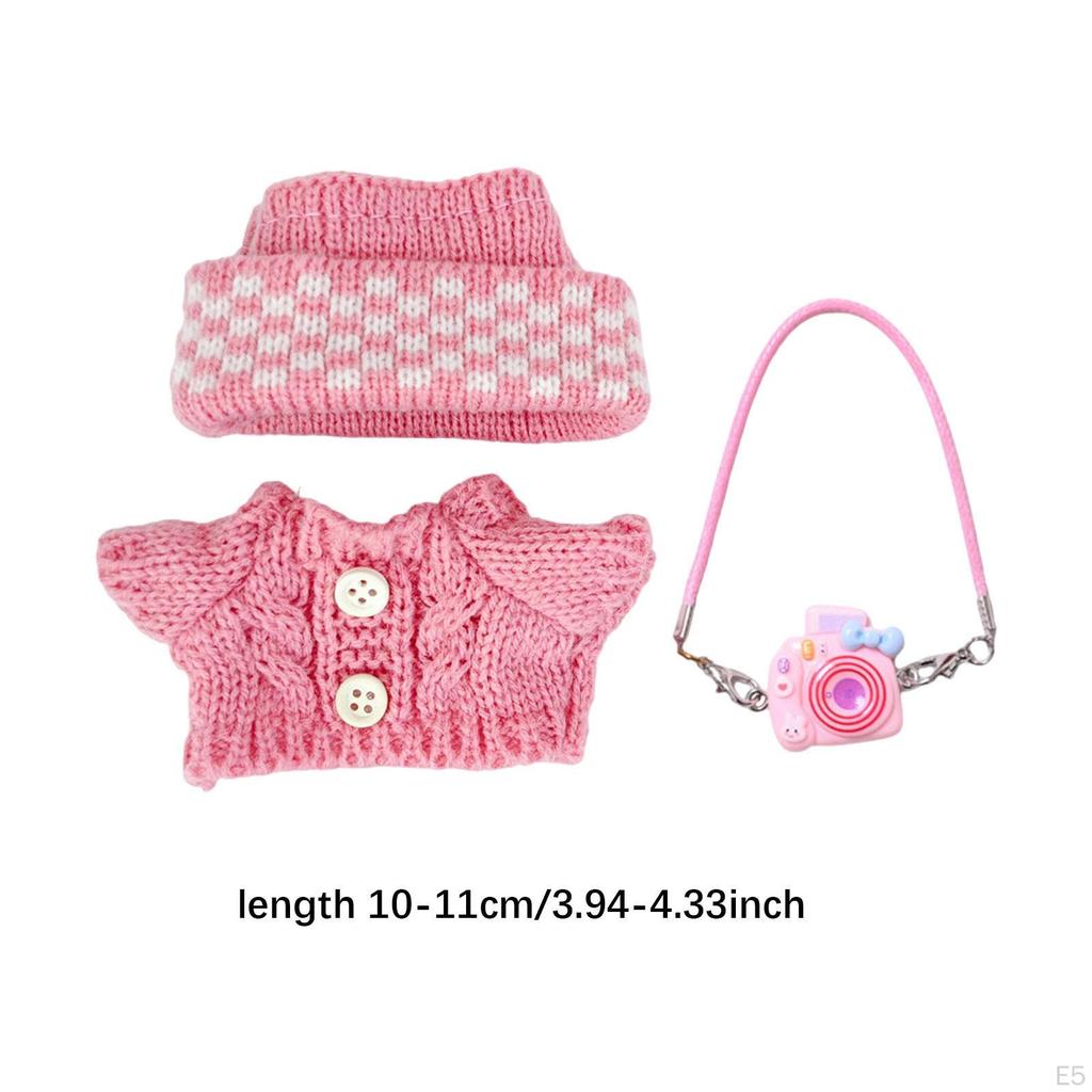 Doll Outfit Set with Sweater And Hat for 15 Cm/17 Cm Accessories