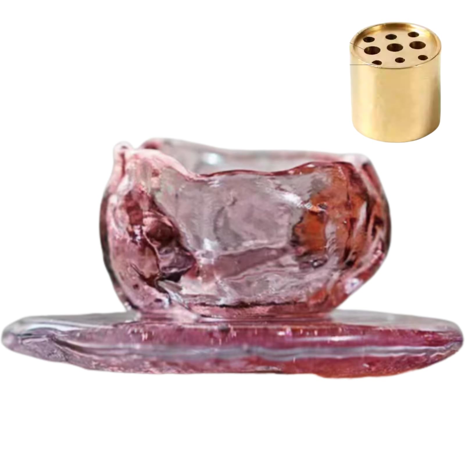 

All Trust Glass Incense Holder, Stylish Incense Holder, Ash-Repellent