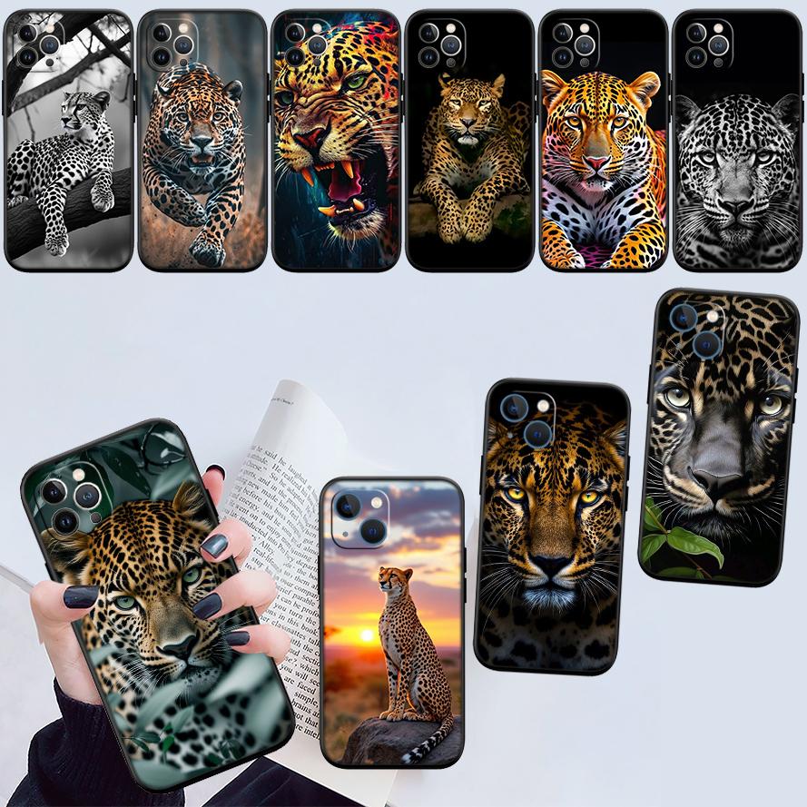 RA16 Leopard Phone Case for Samsung Galaxy A11 A12 A13 A15 A52S A53 A55 A56 A70 A71 A72 A73 F06 F16 F56 S10 Plus S10e