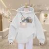 Fleece thickened hooded sweater women's autumn and winter, new loose fashion coat hoodie