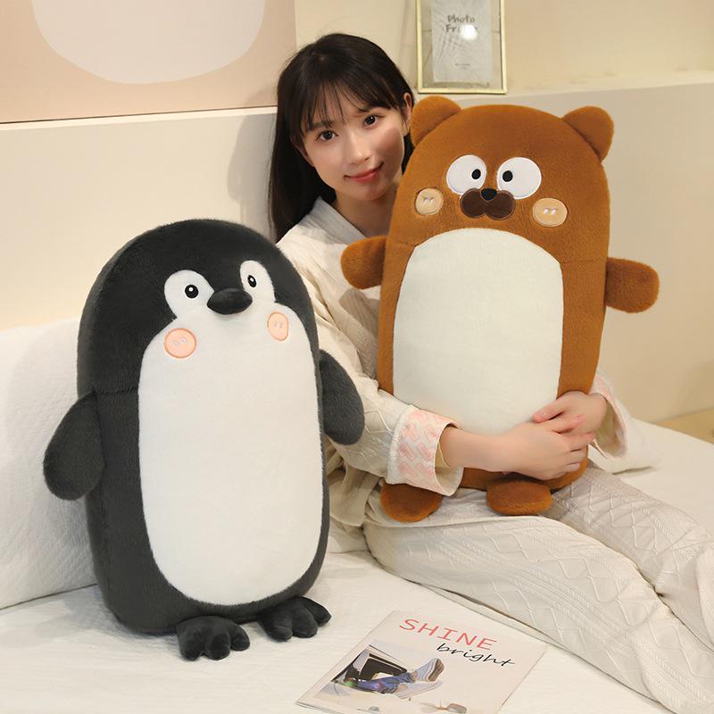 New Cute Animal Plush Cushion Pillow - Perfect for Bedside, Sleep, or as a Birthday Gift