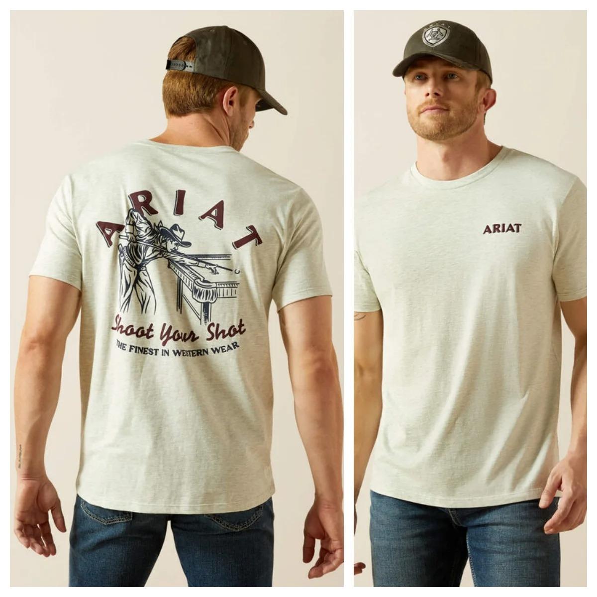 Ariat Equestrian Classic Vintage Graphic Tee 100% Cotton Round Neck Casual Regular Fit Unisex T-shirt Summer Top 4XL