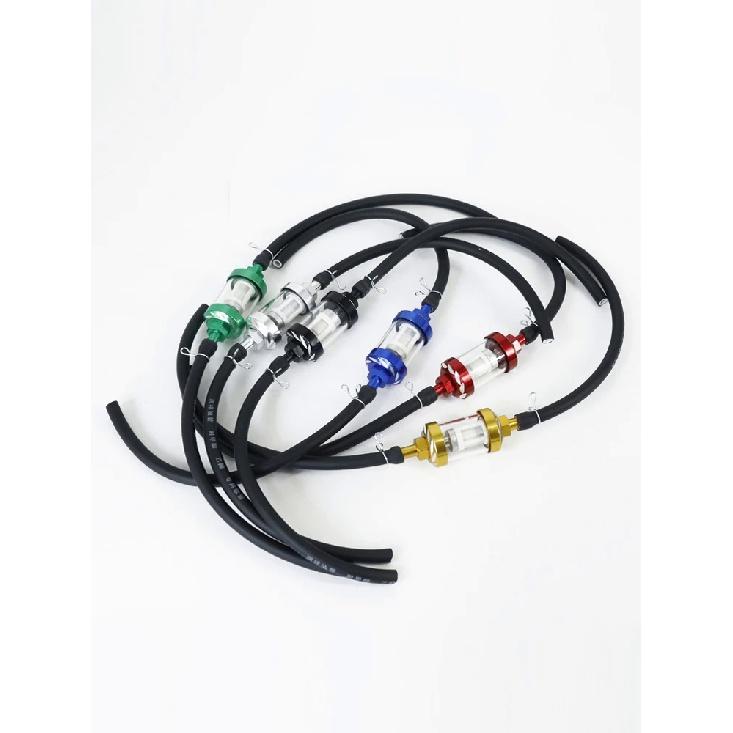 

8 мм мотоциклетный внутренний топливный фильтр бензиновые фильтры + 40 см бензиновый топливный шланг + 4 зажима для мотоцикла-скутера-байка