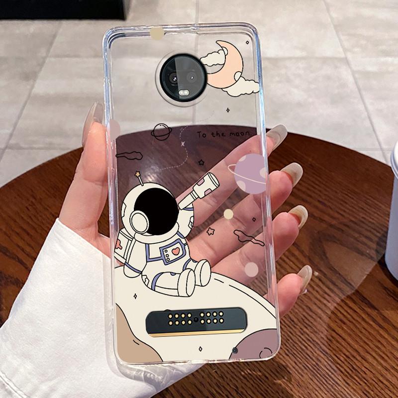 Jelly Casing For Motorola Moto Z3 Play Funda Coque Clear Silicone Soft TPU Back Cover Cute Cat Rabbit Heart Protective Case Capa