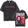 Rapper Omar Courtz Primera Musa World Tour Magliette Uomo Donna Moda Gotica Hip Hop Maglietta Vintage Lavata a Maniche Corte