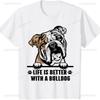 Bulldog Dad Funny English Bulldog Lover Gift TShirt Harajuku Shirts for Clothing Graphic T Shirts Aesthetic Clothes Tops Unisex