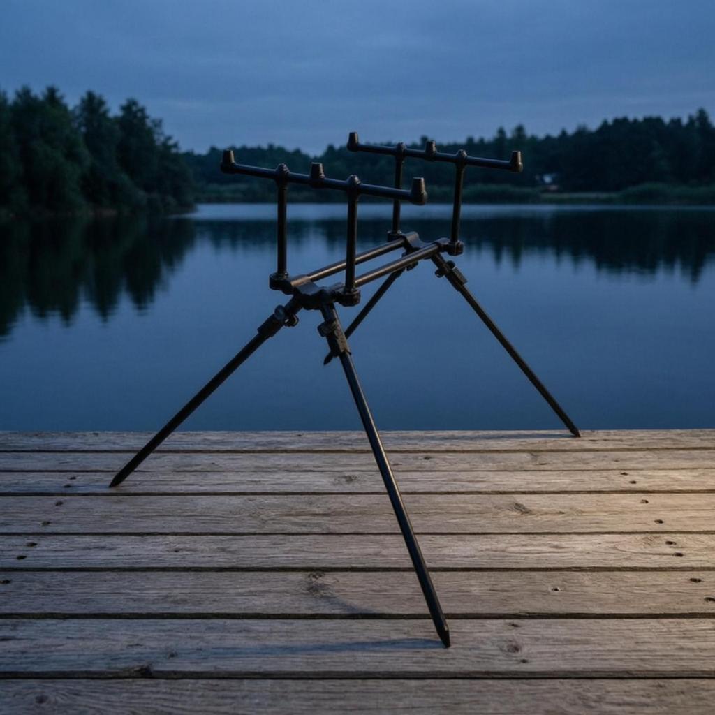 Fishing Rod Tripod Stand Adjustable Foldable for Anglers, Carp