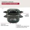 Enameled Mussel Pot - All Stovetops Including Induction - FACKELMANN - 20.5 X 26 X 17.5 Cm - Black