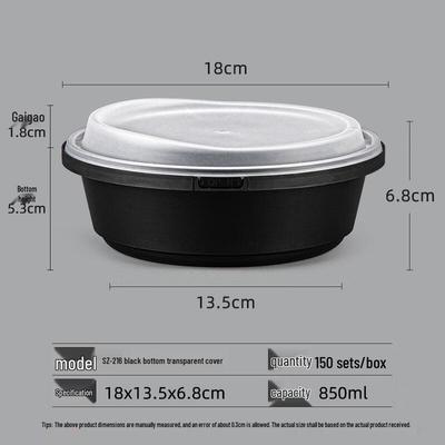HANDUNYOU Disposable Rectangular Takeaway Containers with Lids