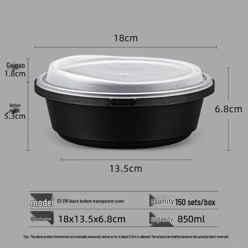 

HANDUNYOU Disposable Rectangular Food Containers with Locking Lids