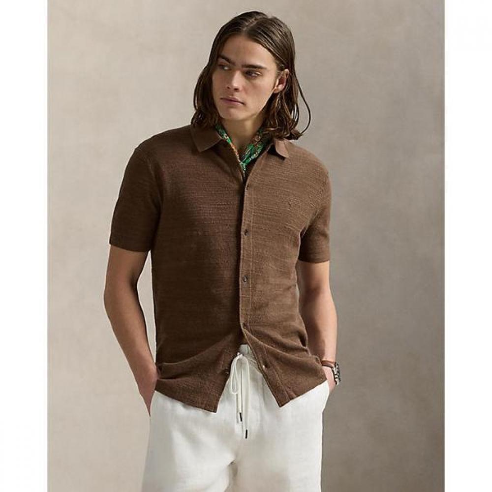 Polo Ralph Lauren Men S Textured Cotton Linen Shirt Sweater  mnpoSwe1n820073999 XXL