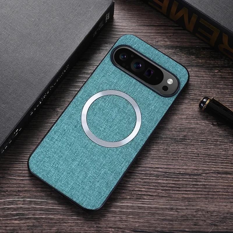 Wysokiej jakości magnetyczne etui z tkaniny na telefon Google Pixel 10 9 8 7 Pro 10A 9A 8A 7A XL Dla MagSafe Odporne na wstrząsy Pokrowiec do ładowania bezprzewodowego