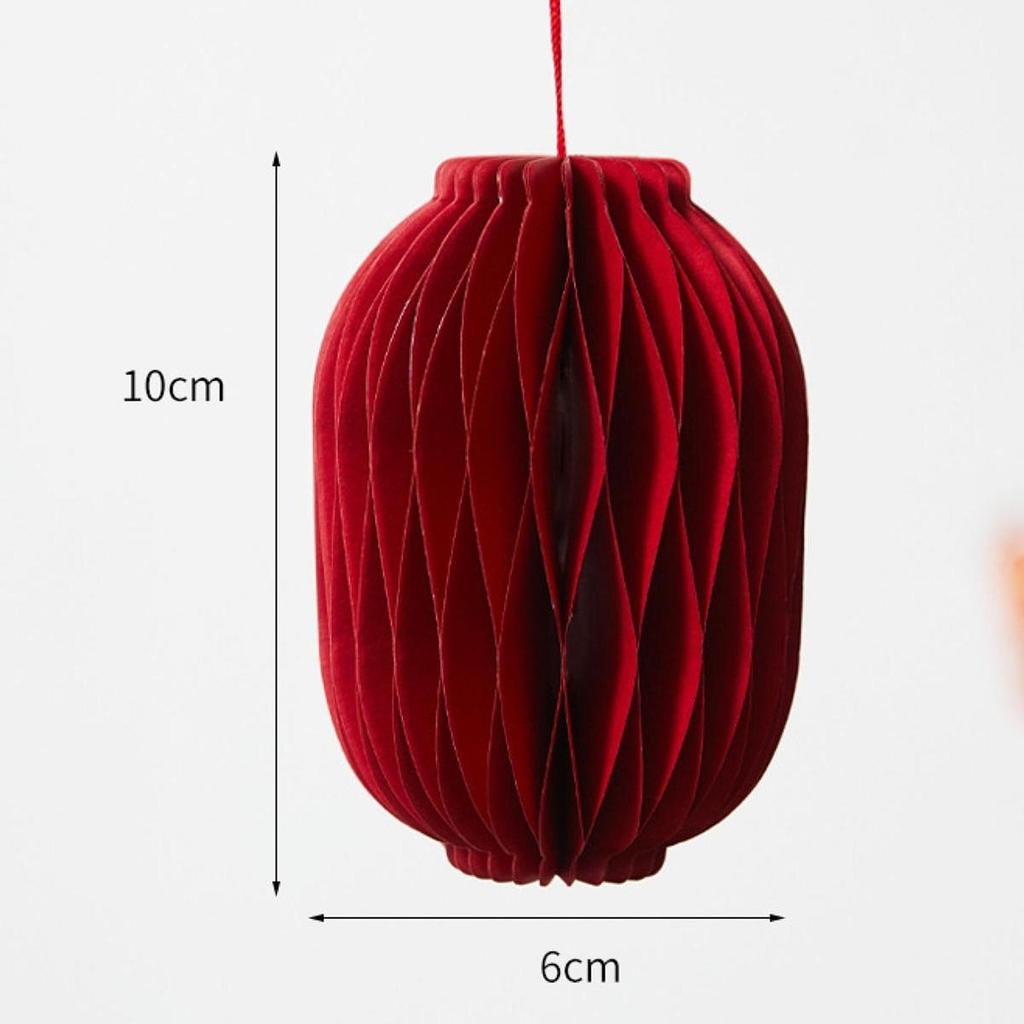 Traditional Chinese New Year Red Paper Lantern Gift Decorative Spring Festival Ornament for Cars Events